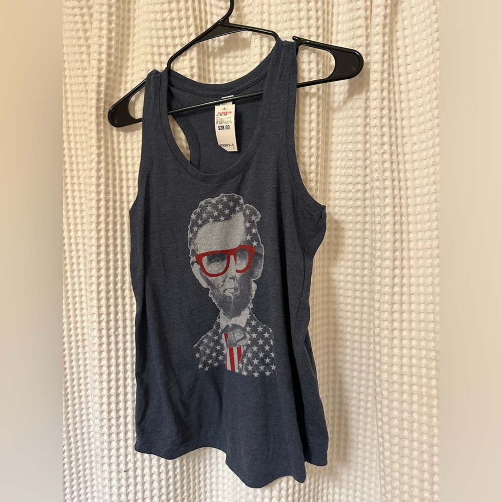 Patriotic President Lincoln Tank Top USA